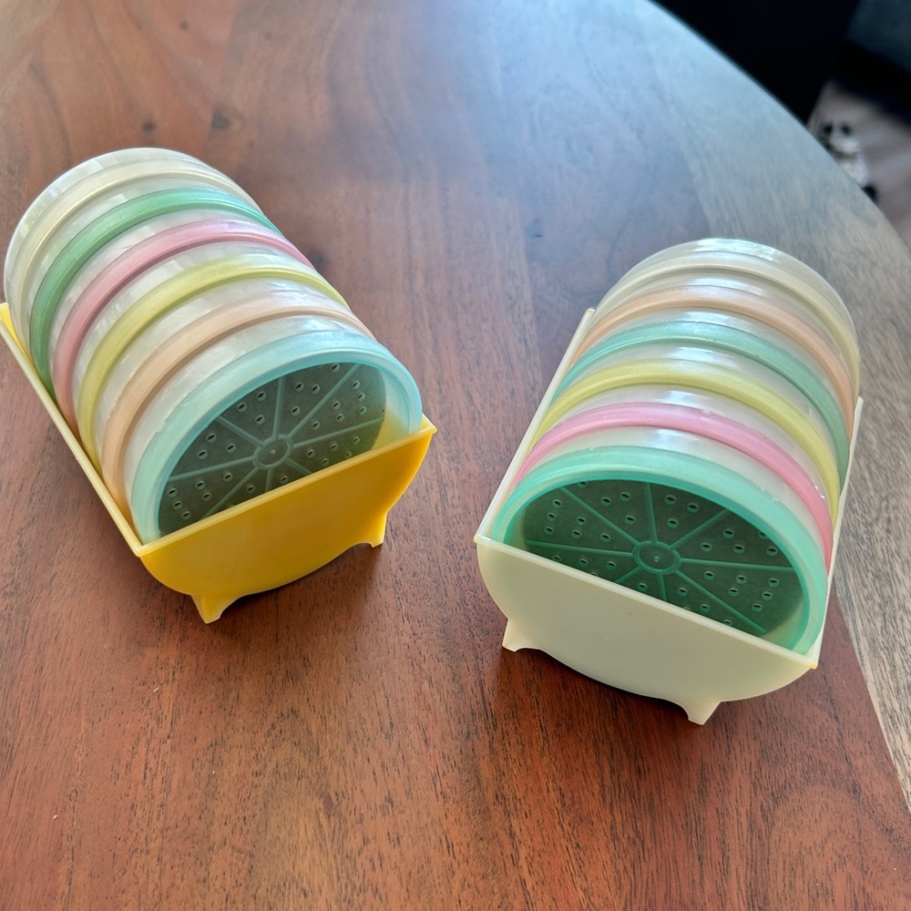 Vintage Tupperware coasters  2 sets